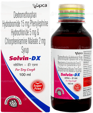 Solvin Dx Raspberry Flavour Sugar Free Syrup 100ml