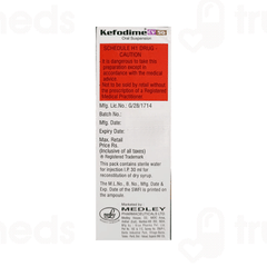 Kefodime Cv 50 Mixed Fruit Flavour Oral Suspension 30ml Kefodime Cv 50 Mixed Fruit Flavour Oral Suspension 30ml
