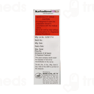 Kefodime Cv 50 Mixed Fruit Flavour Oral Suspension 30ml