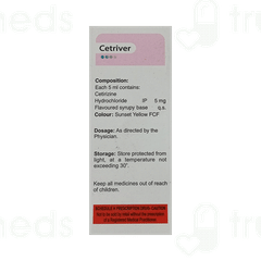 Cetriver Syrup 60Ml Cetriver Syrup 60Ml