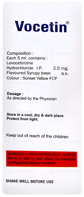 Vocetin Orange Flavour Syrup 30ml