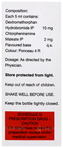 Zerotuss D Sugar Free Syrup 100ml