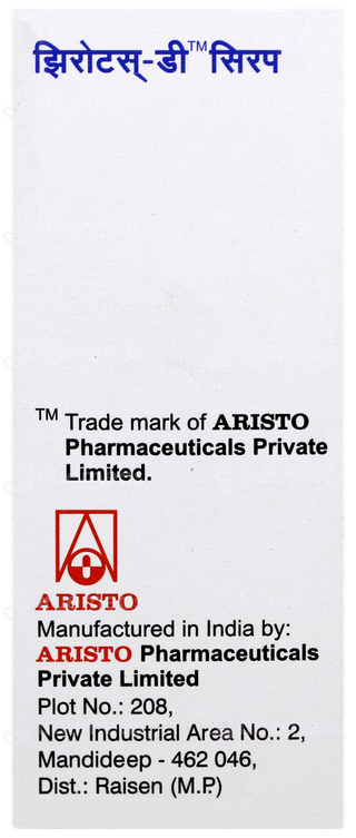 Zerotuss D Sugar Free Syrup 100ml