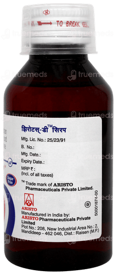 Zerotuss D Sugar Free Syrup 100ml