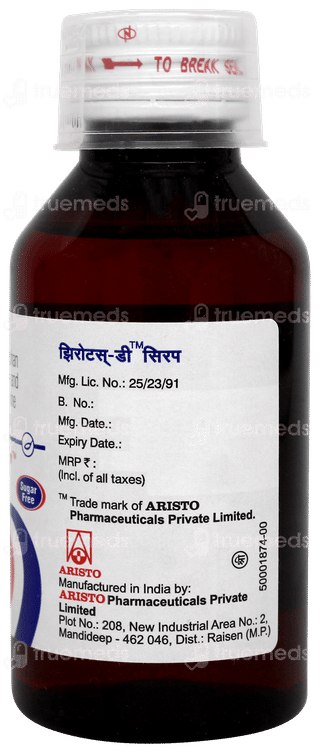 Zerotuss D Sugar Free Syrup 100ml