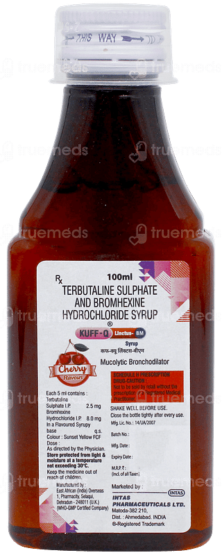 Kuff Q Linctus Bm Cherry Flavour Syrup 100ml