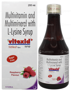 Vitexid+ Raspberry Flavour Sugar Free Syrup 200ml
