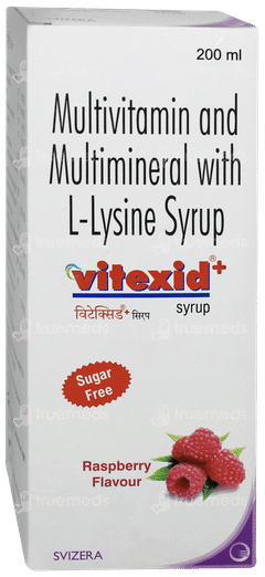 Vitexid+ Raspberry Flavour Sugar Free Syrup 200ml