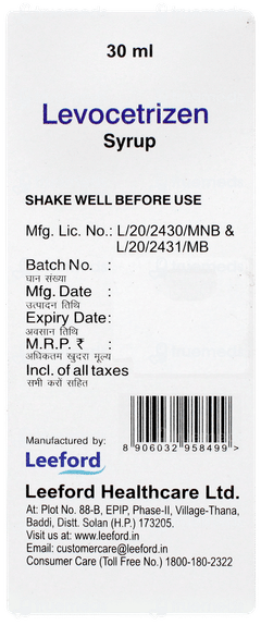 Levocetrizen Syrup 30ml