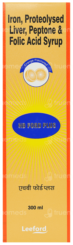 Hb Ford Plus Orange Flavour Syrup 300 Ml