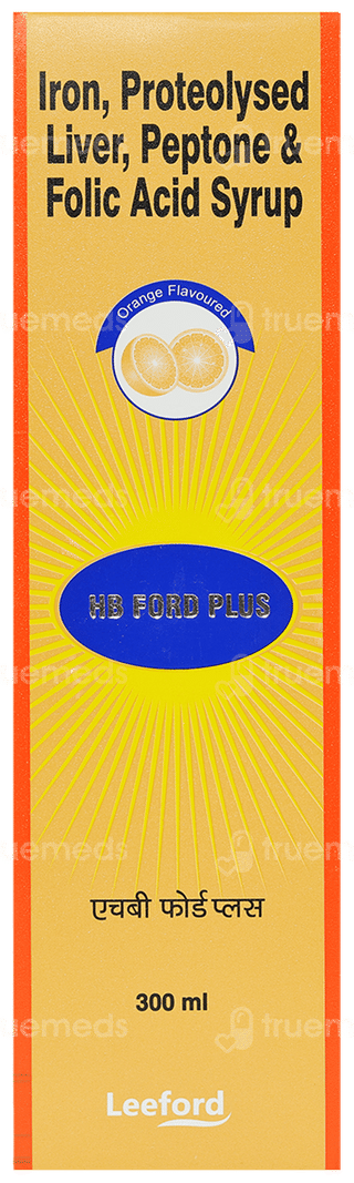 Hb Ford Plus Orange Flavour Syrup 300 Ml