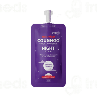 Nasoclear Coughgo Day + Night Strawberry Flavour Sugar Free 10ml Pack Of 3 Syrup