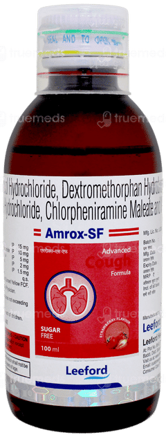 Amrox Sf Strawberry Flavour Syrup 100ml