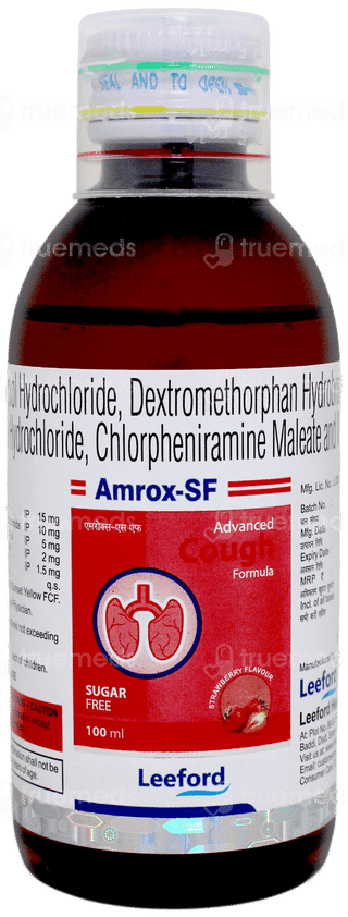 Amrox Sf Strawberry Flavour Syrup 100ml