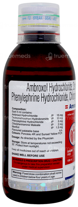 Amrox Sf Strawberry Flavour Syrup 100ml