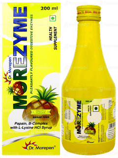 Morezyme Pineapple Flavour Sugar Free Syrup 200ml