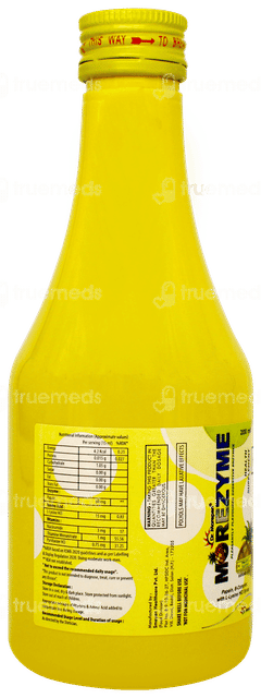 Morezyme Pineapple Flavour Sugar Free Syrup 200ml