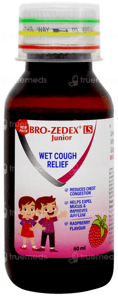 Bro Zedex Ls Junior Raspberry Flavour Expectorant 60ml