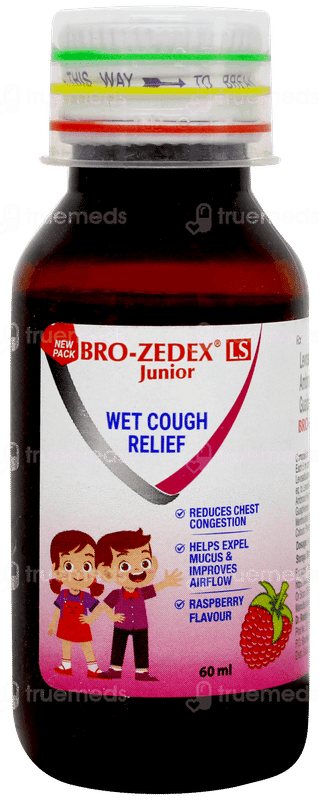 Bro Zedex Ls Junior Raspberry Flavour Expectorant 60ml