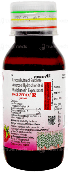 Bro Zedex Ls Junior Raspberry Flavour Expectorant 60ml