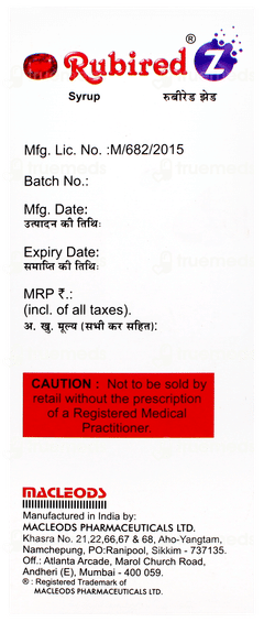 Rubired Z Syrup 200ml