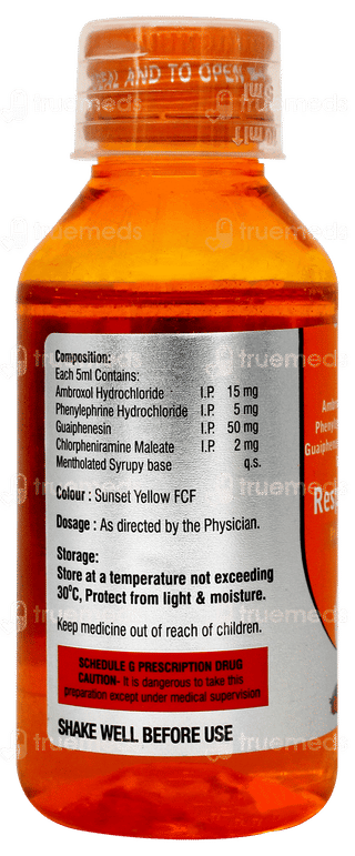 Respifresh A Nf Raspberry Flavour Syrup 100ml