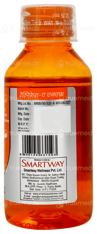 Respifresh A Nf Raspberry Flavour Syrup 100ml