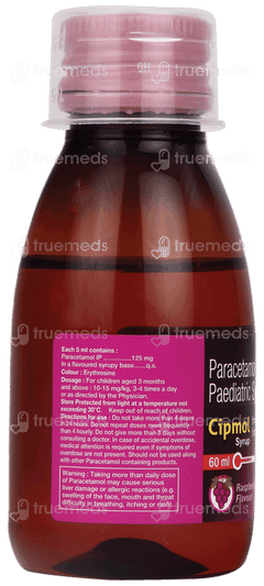 Cipmol 125 Raspberry Flavour Syrup 60Ml