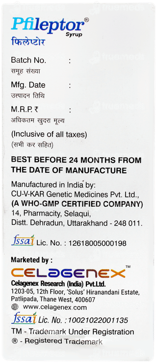 Pfileptor Syrup 100ml