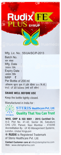 Rudix Fe Plus Syrup 200ml