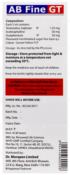 Ab Fine Gt Syrup 100ml