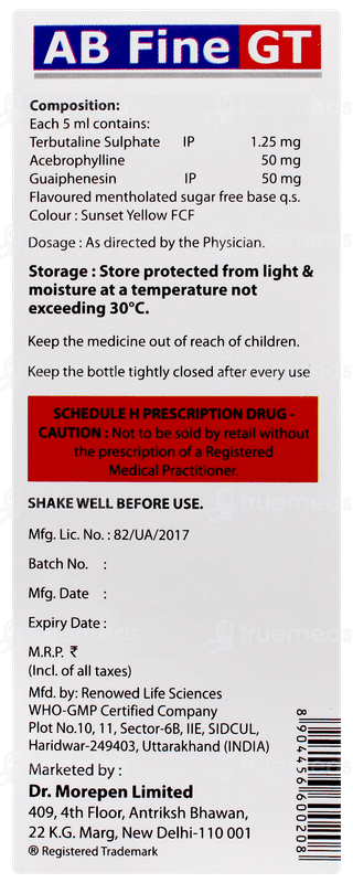 Ab Fine Gt Syrup 100ml