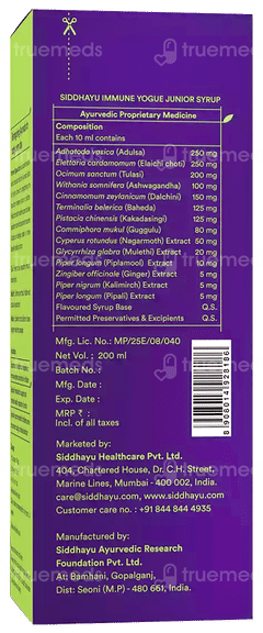 Siddhayu Immune Yogue Junior Syrup 200ml