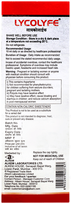 Lycolyfe Syrup 200ml