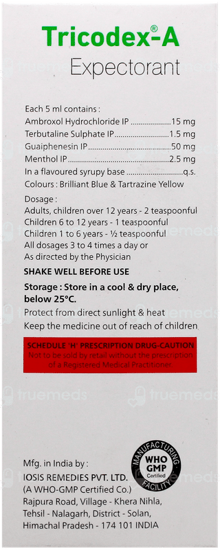 Tricodex A Syrup 100Ml