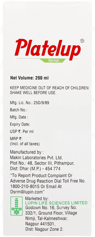 Platelup Syrup 200ml