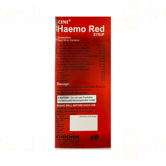 Cini Haemo Red Pineapple & Raspberry Flavour Syrup 450ml