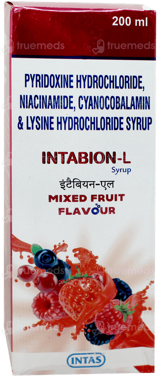 Intabion L Mixed Fruit Flavour Syrup 200ml