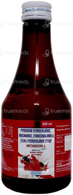 Intabion L Mixed Fruit Flavour Syrup 200ml
