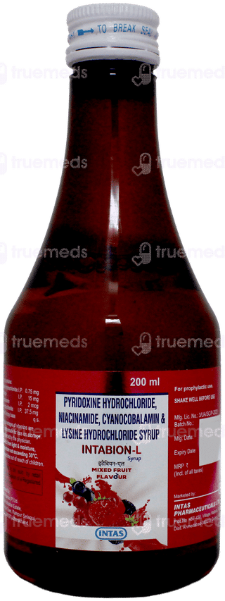 Intabion L Mixed Fruit Flavour Syrup 200ml