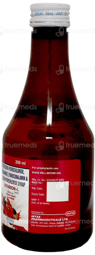 Intabion L Mixed Fruit Flavour Syrup 200ml
