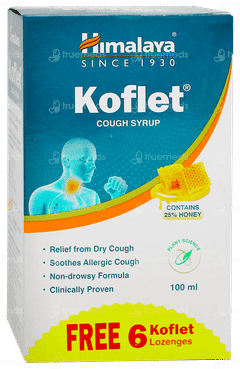 Himalaya Koflet Cough Syrup 100ml With 6 Koflet Lozenges Free