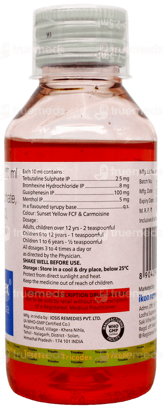 Tricodex Cough Formula Syrup 100Ml