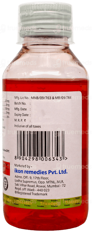 Tricodex Cough Formula Syrup 100Ml