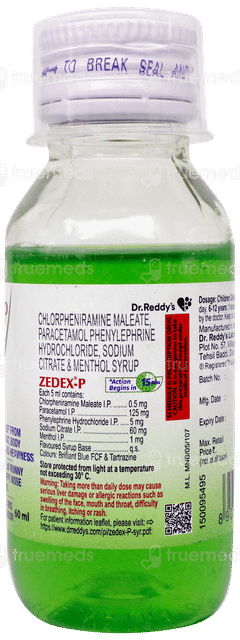 Zedex P Kids Mix Fruit Flavour Syrup 60ml