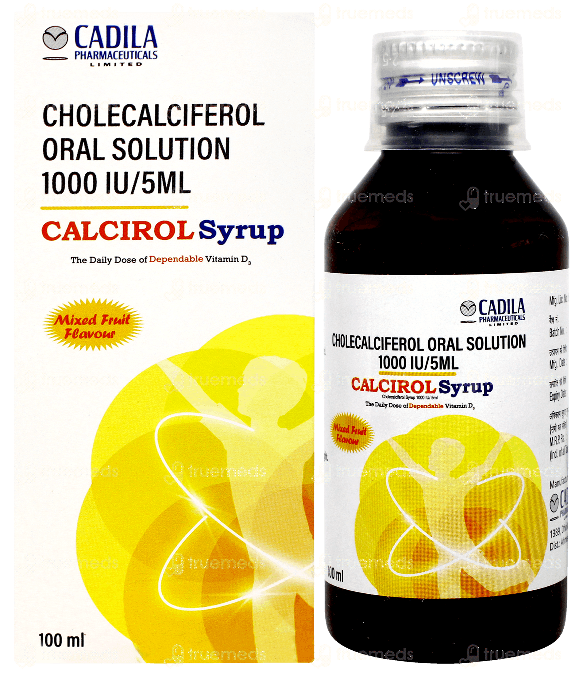 Calcirol Mixed Fruit Flavour Syrup 100Ml