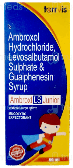 Ambroxl Ls Junior Syrup 60Ml Ambroxl Ls Junior Syrup 60Ml