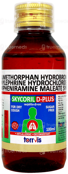 Skycoril D Plus Sugar Free Syrup 100Ml Skycoril D Plus Sugar Free Syrup 100Ml