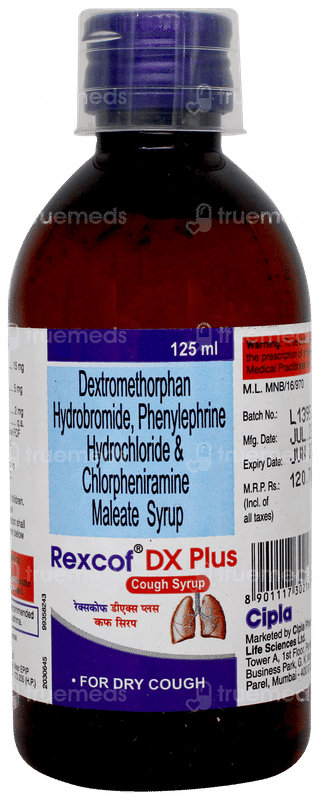 Rexcof Dx Plus Syrup 125ml
