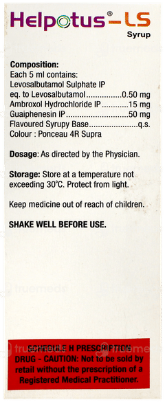 Helpotus Ls Strawberry Raspberry Flavour Syrup 60ml